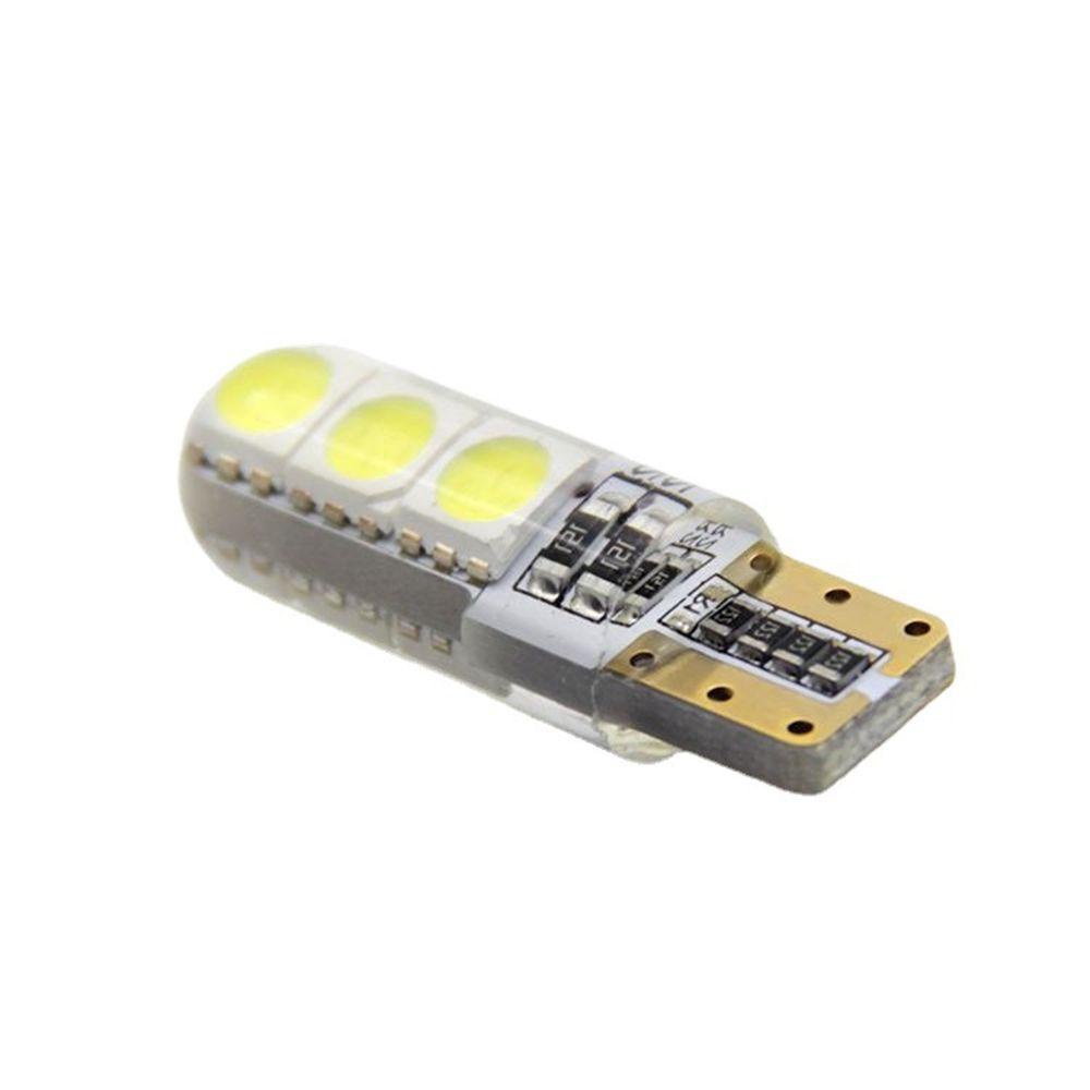 Set 4 Đèn Led COB 5050 6SMD Ánh Sáng Trắng Siêu Sáng Gắn Biển Số Xe Hơi
