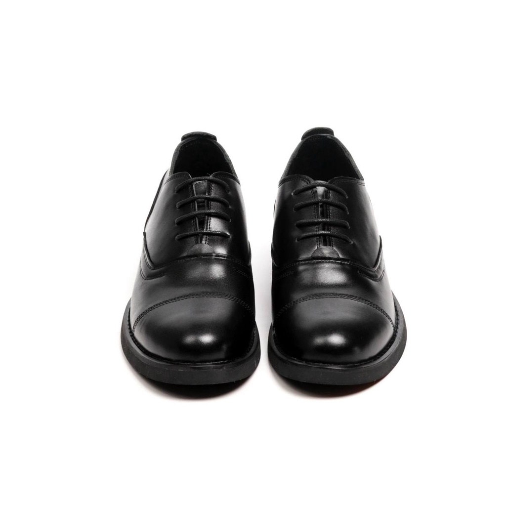 Giày tây nam, giày nam cổ thấp da bò Oxford Lucas Black, Lucas Shoes bảo hành 1 năm (Oxford 02 Lucas Black)