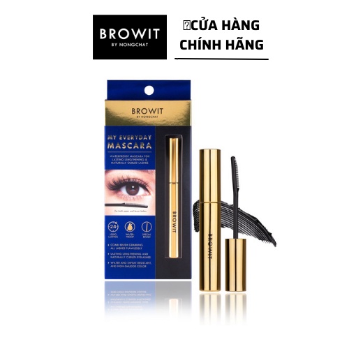 Mascara NongChat Browit Thái Lan làm dày, dài cong mi, chuyên dụng cho makeup