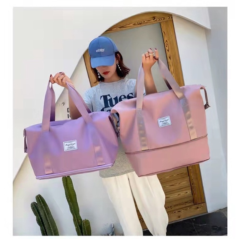 Túi Du Lịch 2 Tầng Đeo Vai Đựng Hành Lý Túi Thể Thao Đi Bơi Chống Thấm Nước Móc Được Vào Vali