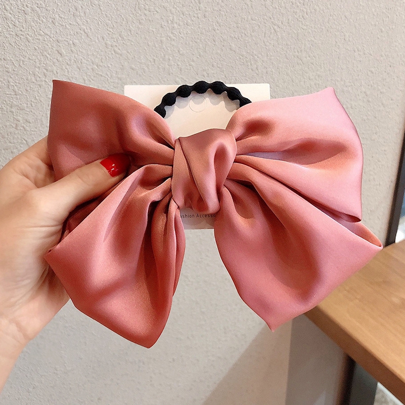 [Mã FASHIONCB264 giảm 10K đơn bất kỳ] Korean Version of the Large Bow Hair Rope Fashion Wild Hair Ring Hair Accessories