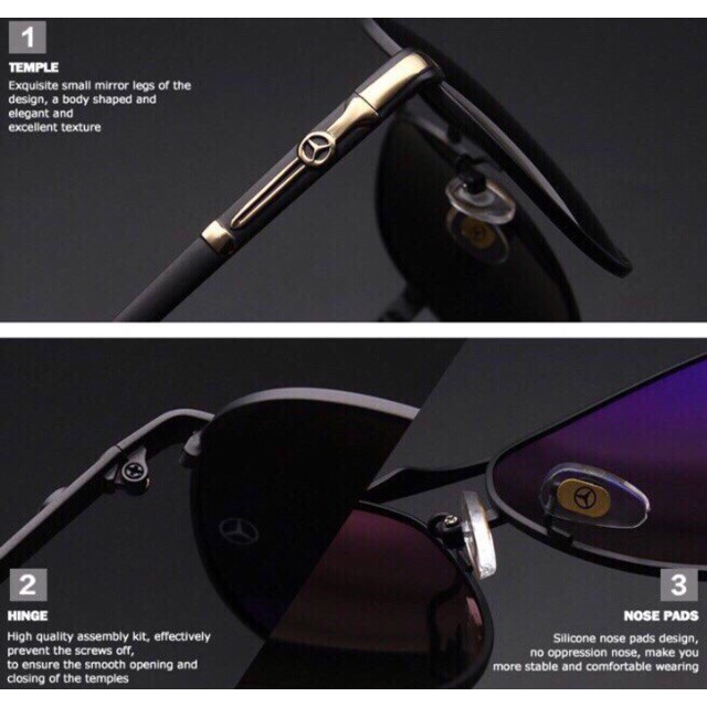 MẮT KÍNH RÂM NAM MERCEDES BENZ M3 CAO CẤP FULLBOX + Tặng kính đi đêm | BigBuy360 - bigbuy360.vn