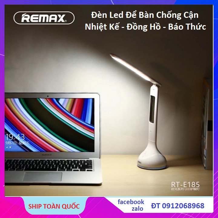 Đèn Học, Đèn LED chống cận sạc pin Remax RT E185 Chính Hãng Nhập Khẩu