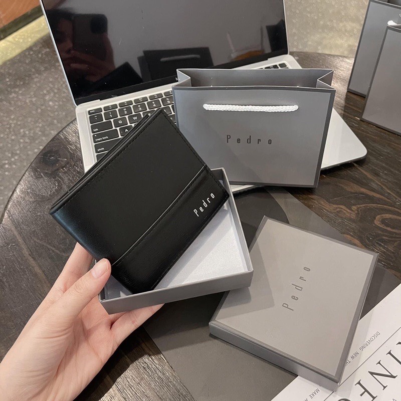 Ví bóp nam ngắn đẹp full box kèm túi giấy cầm tay nhiều ngăn cao cấp giá rẻ VN50
