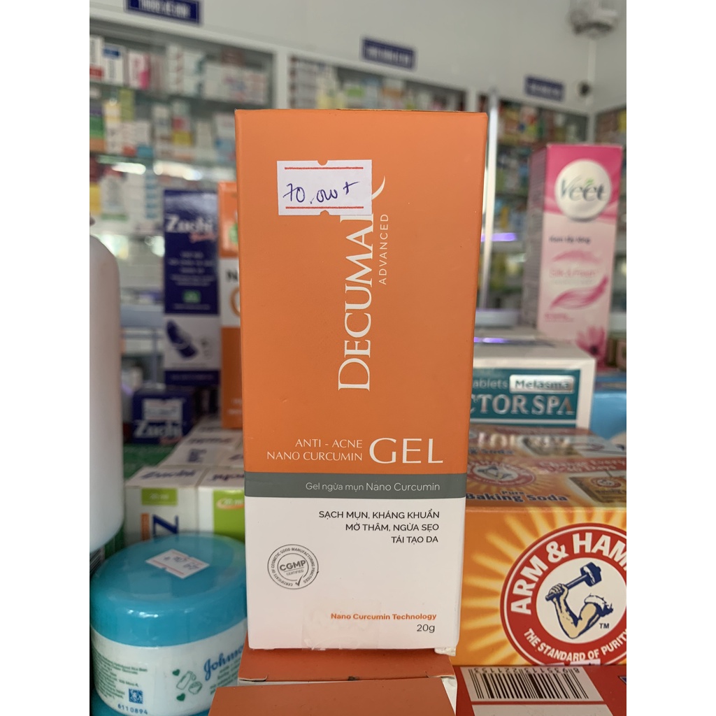Gel Decumar hết mụn viên hết thâm sẹo tuýp 20g