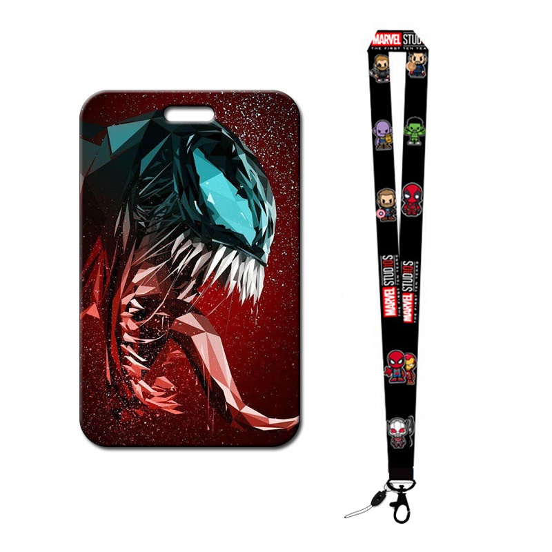 Túi Đựng Thẻ ID / Thẻ ID Bằng Pvc Họa Tiết Hoạt Hình Marvel Spiderman Ironman Cho Học Sinh