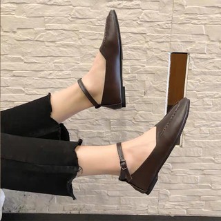 Giày bệt nữ khóa tròn cổ chân thời trang