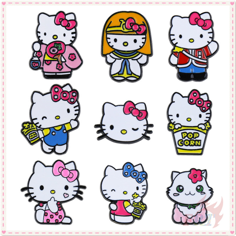 Ghim cài áo hình mèo Hello Kitty dễ thương đáng yêu