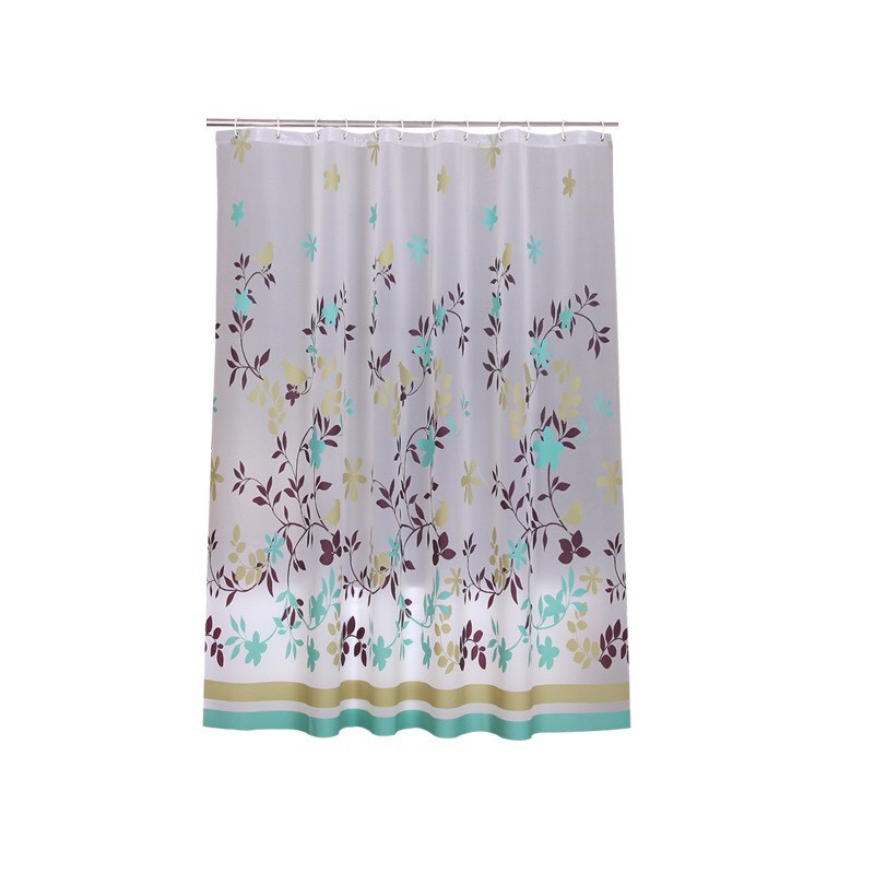 Rèm Phòng Tắm / Rèm Cửa Sổ HOA ĐẬM MÀU 180cm X 180cm Loại 1( Ảnh + Video thật )