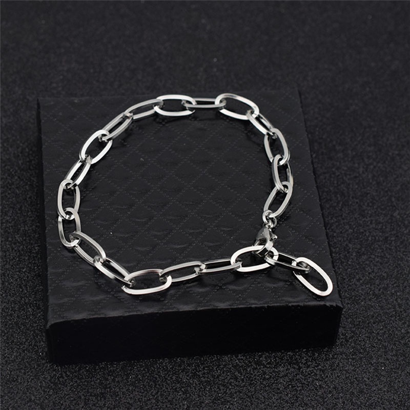 Vòng Tay Dây Xích Nhỏ Một Sợi Bằng Thép Không Gỉ Phong Cách Tối Giản Đa Năng Cho Nam Và Nữ