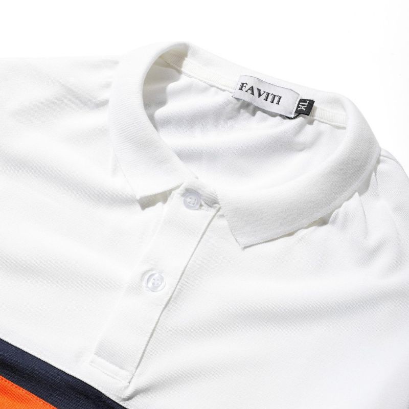 Áo phông nam có cổ đẹp tay ngắn mẫu Polo kẻ ngang mới AT128 | BigBuy360 - bigbuy360.vn