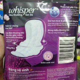Bang vệ sinh Whisper Đêm