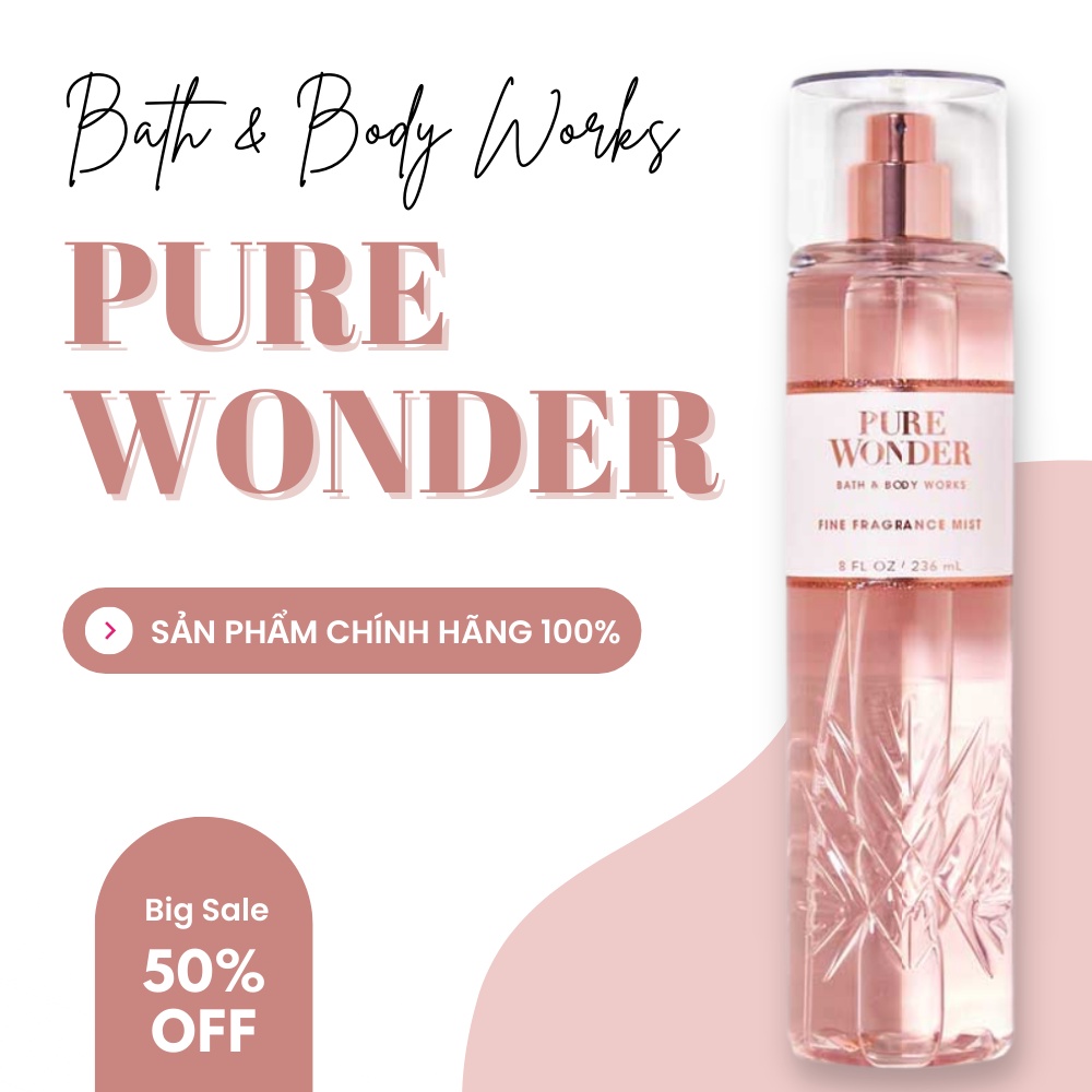 Xịt Thơm Toàn Thân Bath & Body Works Fine Fragrance Mist – PURE WONDER