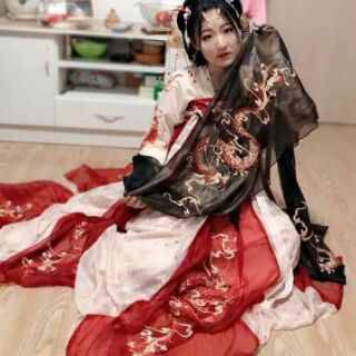 Đôi cài tóc sừng rồng cổ trang cổ phong