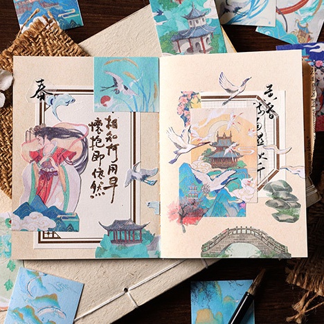 Sticker chủ đề cổ trang, dùng trang trí Scrapbook, sổ tay, vở - [ 120 ]