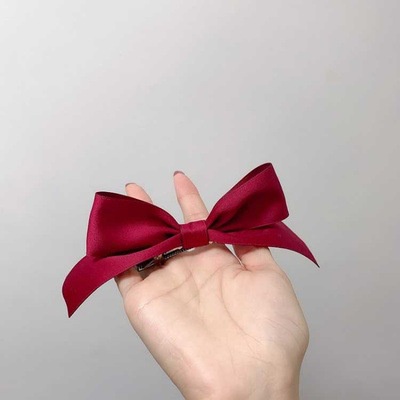 Băng Đô Nơ Cài Tóc Màu Đỏ Đen Thời Trang Mùa Hè Cho Bé Gái