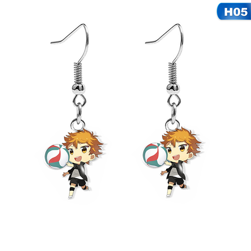 1 Đôi Khuyên Tai Acrylic Hình Nhân Vật Haikyuu