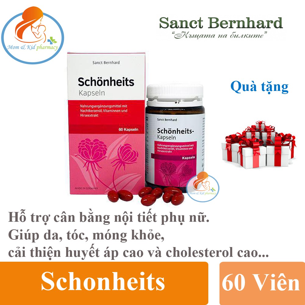 Tinh dầu hoa anh thảo Schonheits Kapseln Sanct Bernhard Đức - giúp điều hòa nội tiết tố đẹp da khỏe tóc