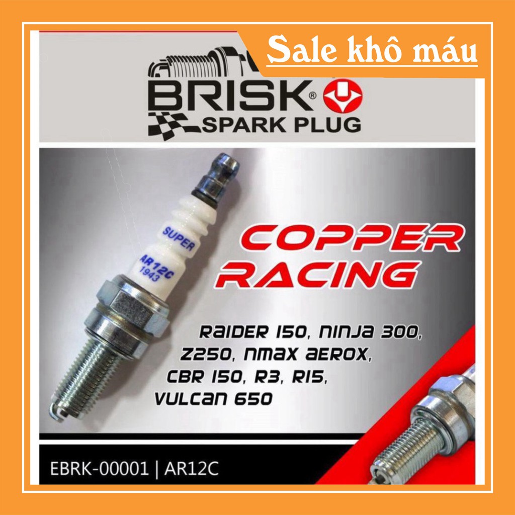 [XÃ KHO] Bugi BRISK AR12C cho Exciter Winner Vario Click Raider Sonic . MS 800 ĐẠI_KA_SHOP