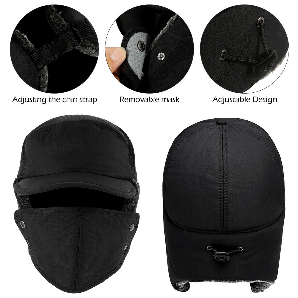 Mũ trùm đầu phối lông thú phong cách Bomber