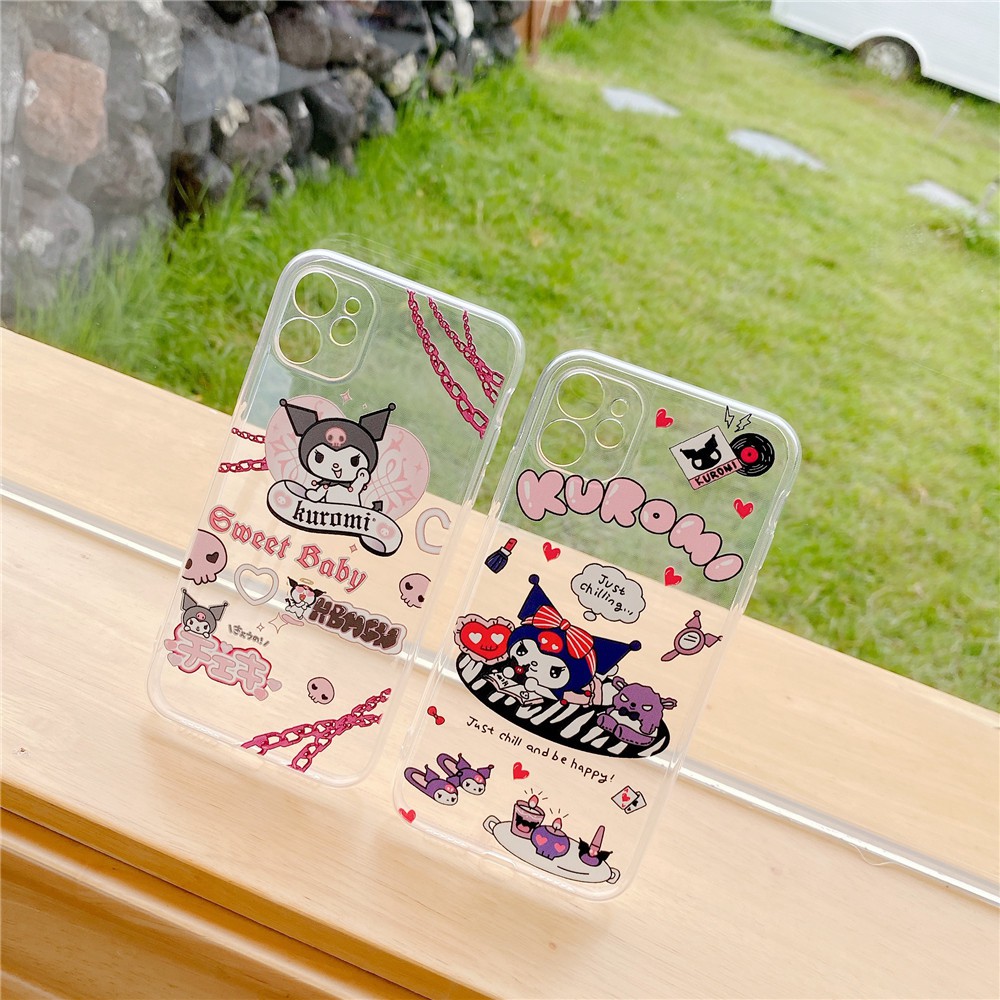 Ốp điện thoại nhựa TPU mềm họa tiết Kuromi cho iPhone 11 Pro Max X Xs Max XR 7 Plus 8 Plus 6 Plus 6S Plus | BigBuy360 - bigbuy360.vn