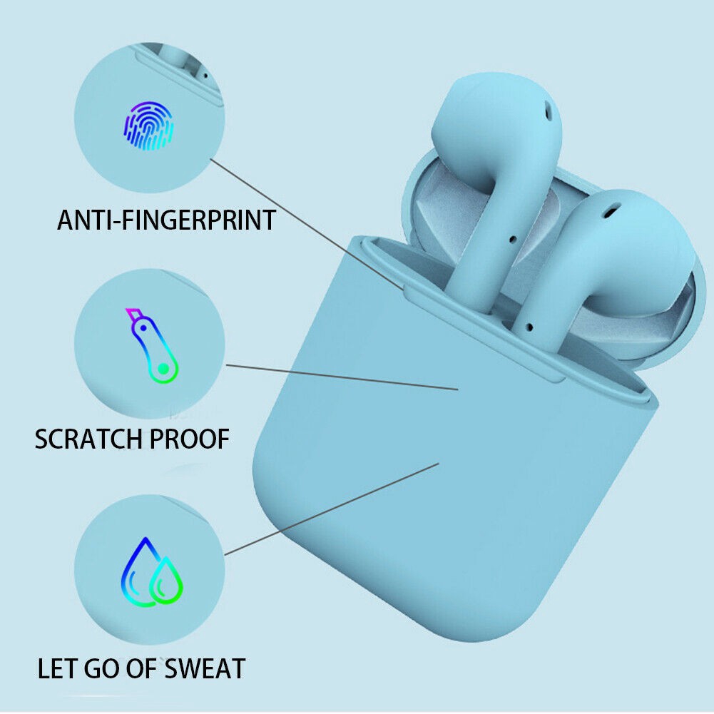 Tai nghe bluetooth không dây I12/I12S nhiều màu tùy chọn | BigBuy360 - bigbuy360.vn