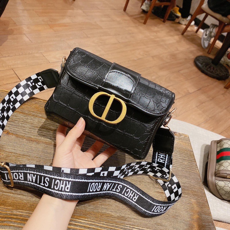 [Mã FAMAYWA2 giảm 10K đơn từ 50K] Túi CD Vân Rắn Quai Bản To