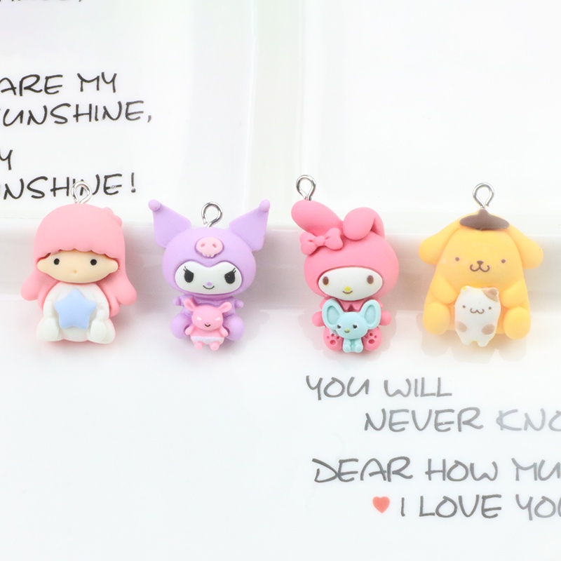 Bộ Phụ Kiện Làm Trang Sức Thủ Công Bằng Nhựa resin Thủ Công Hình Cún Cưng / Thỏ Hoạt Hình Sáng Tạo