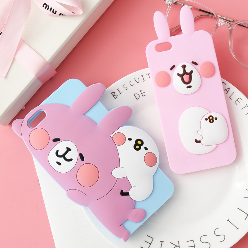 ốp lưng silicon hình thỏ dễ thương cho iphone 6/6s/i7+/ i8 + | BigBuy360 - bigbuy360.vn