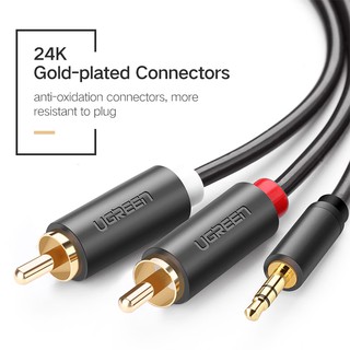 Cáp âm thanh  3.5mm ra 2RCA Cao Cấp UGREEN AV102
