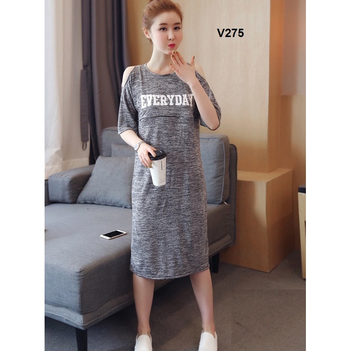 Đầm bầu có kéo khóa cho bé ti V275