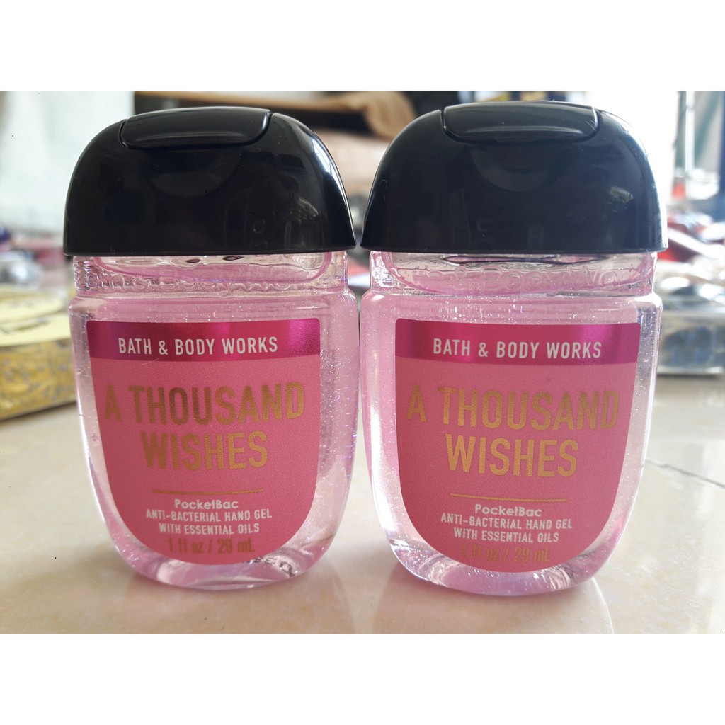 [Hàng USA] Gel Rửa Tay Khô Bath & Body Works – A thousand wishes – có sẵn