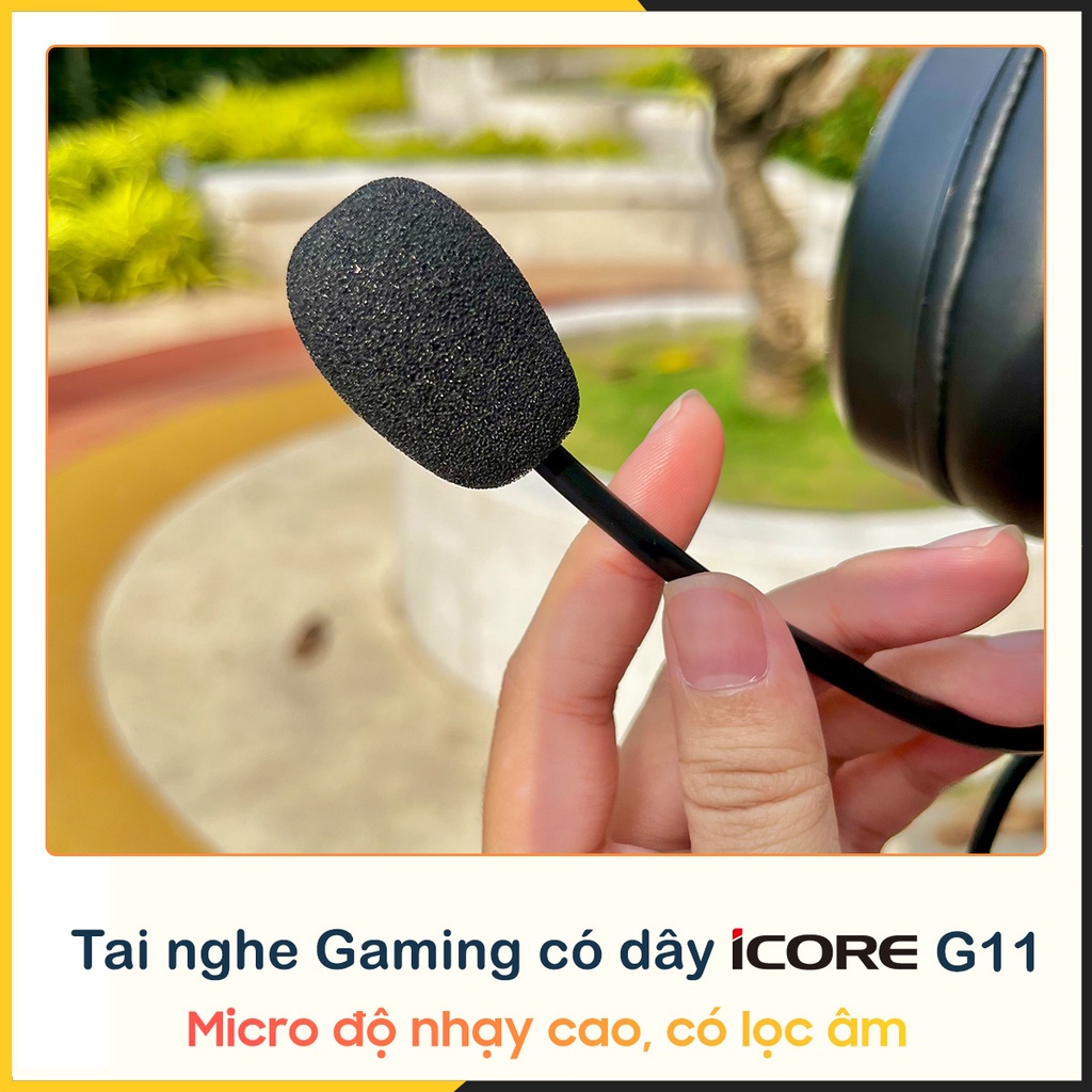 Tai nghe chụp tai Gaming có dây iCore G11