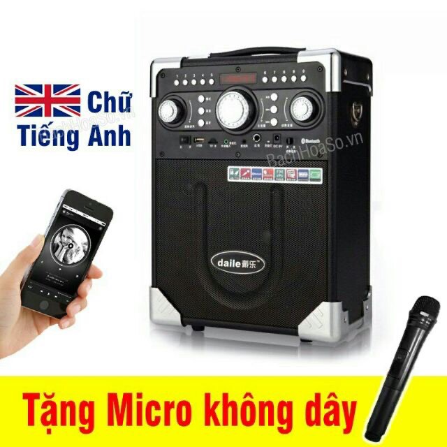Loa kéo bluetooth Daile S8 tặng 1 mic không dây BH 6 đổi mới