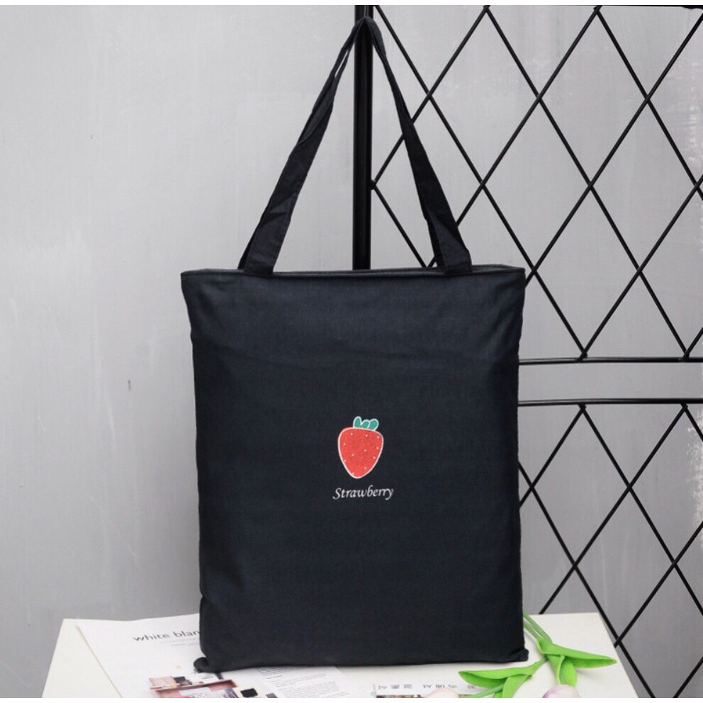 [HOT NHẤT SHOPEE] Túi tote đeo chéo vải đựng đồ canvas Hàn Quốc cao cấp có khoá miệng nhiều mẫu hot