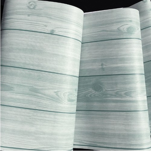 1 mét giấy dán tường ván xanh sọc - khổ rộng 45cm  có keo sẵn | BigBuy360 - bigbuy360.vn