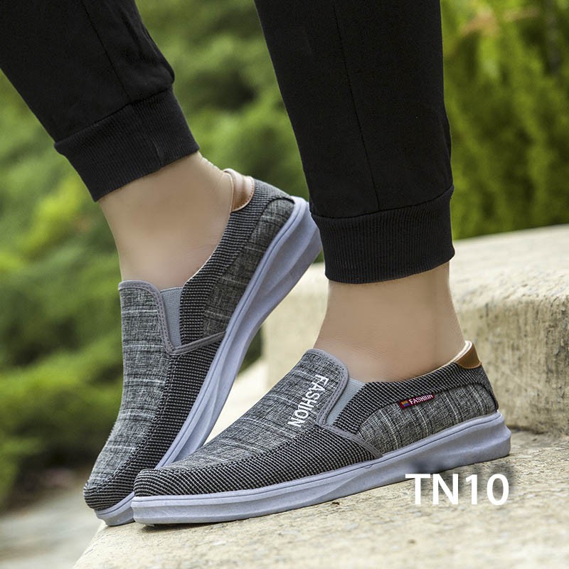 [ Cực Hot ] Giày Sneaker Thể Thao Đế Êm Chất Vải Jeans TN10 - Xám