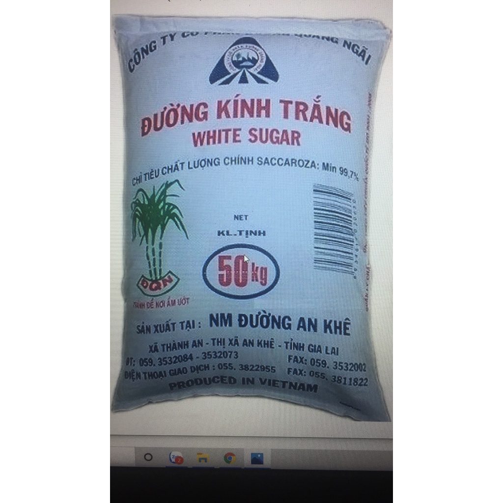 Đường trắng tinh luyện bao 50kg