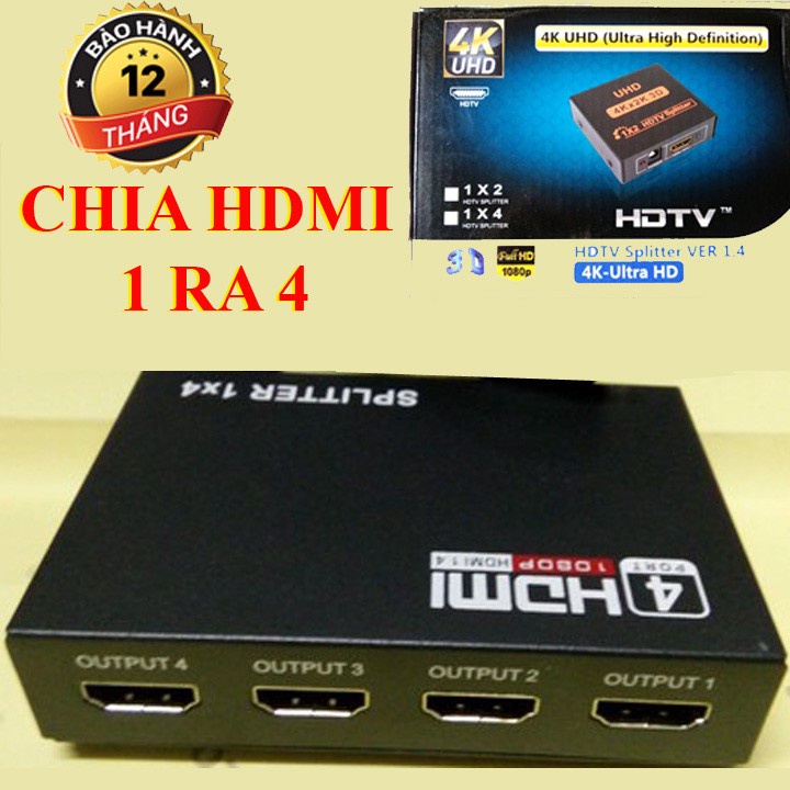 Bộ chia HDMI 1 ra 2 - 1 ra 4 - 1 ra 8 màn hình cho hình ảnh sắc nét chuẩn 1080P âm thanh sống động ARIGATO