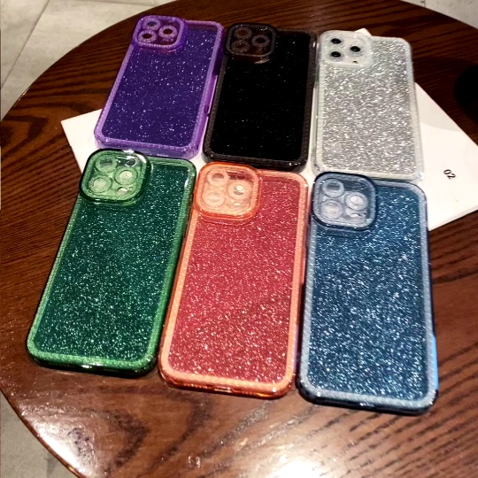 Ốp Điện Thoại Mềm Trong Suốt Chống Sốc Lấp Lánh Cho iPhone 12 11 Pro MAX X XR XS MAX ip12