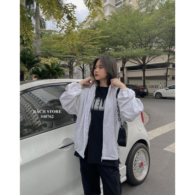 [RÁCH STORE] Áo Khoác Nỉ Trơn Bo Lai+Tay | BigBuy360 - bigbuy360.vn