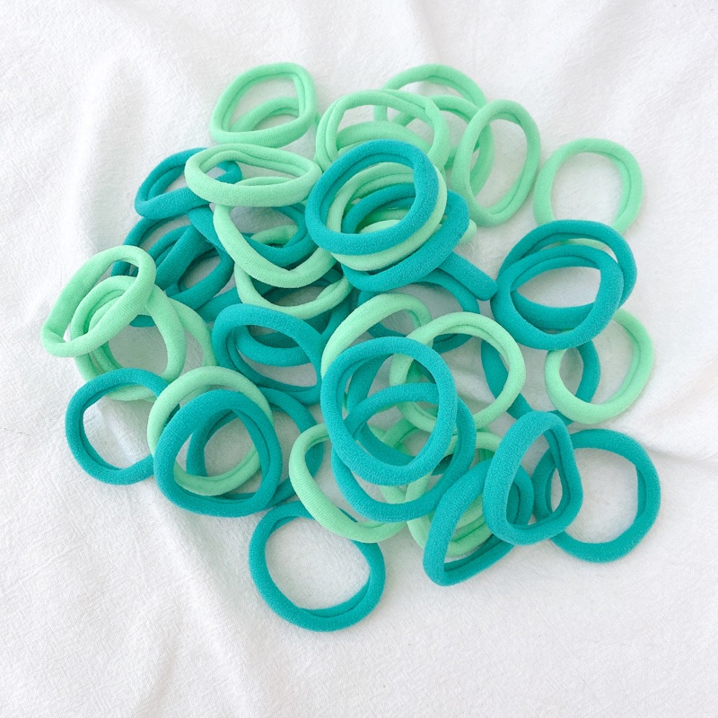 50 Dây buộc tóc cao su đơn giản không làm đau tóc phong cách Hàn Quốc