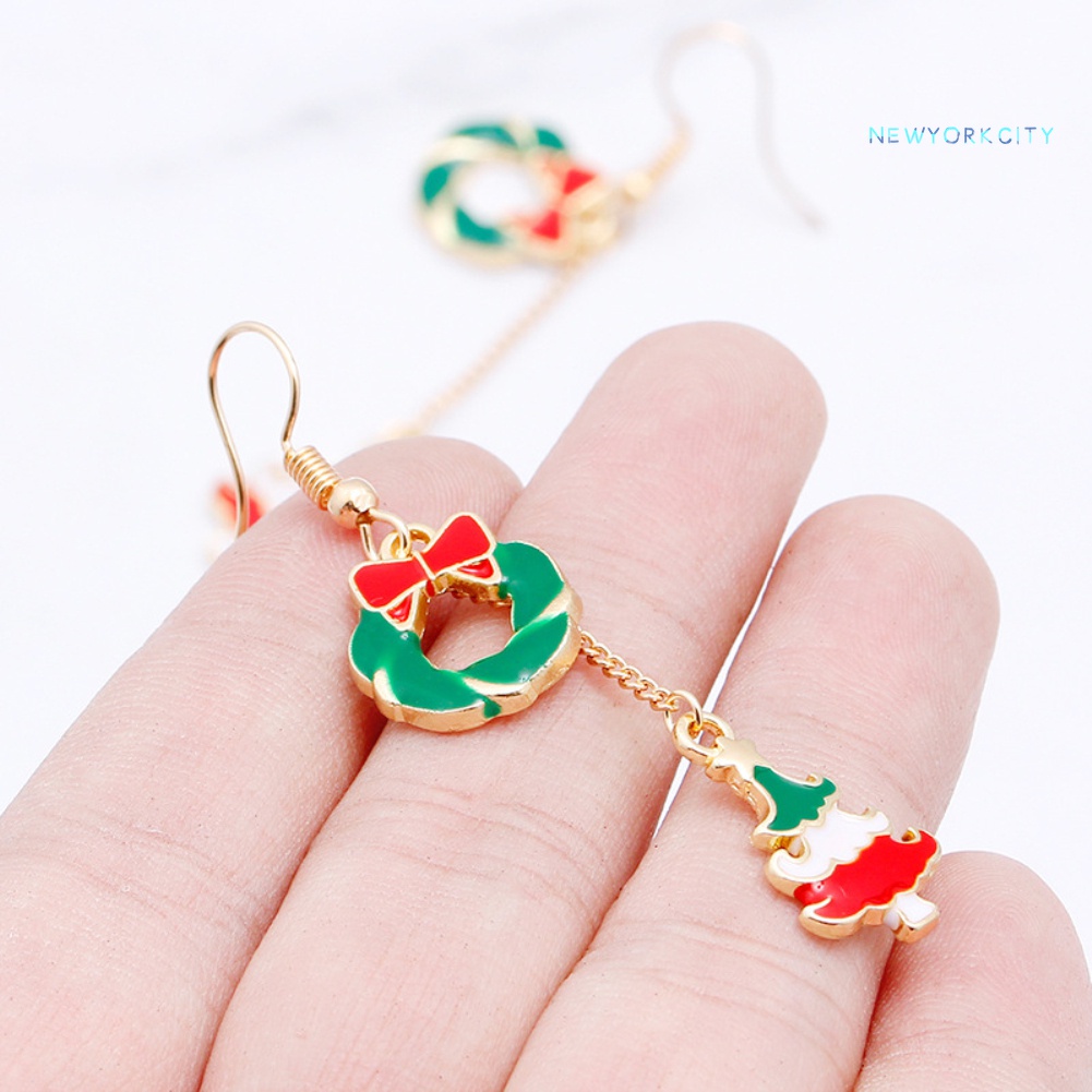 Khuyên Tai Hình Ông Già Noel Tuần Lộc Giáng Sinh Dễ Thương