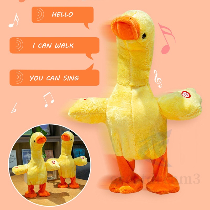 Đồ chơi vịt nhồi bông biết nói chạy bằng pin cao cấp