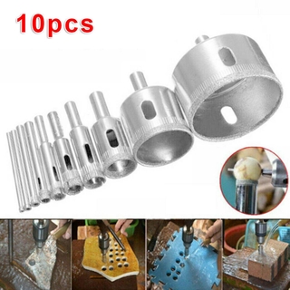 Set 10 mũi khoan lỗ kim cương 3-50mm 3-50mm / 10mm / 12mm / 18mm / 32mm / 50mm