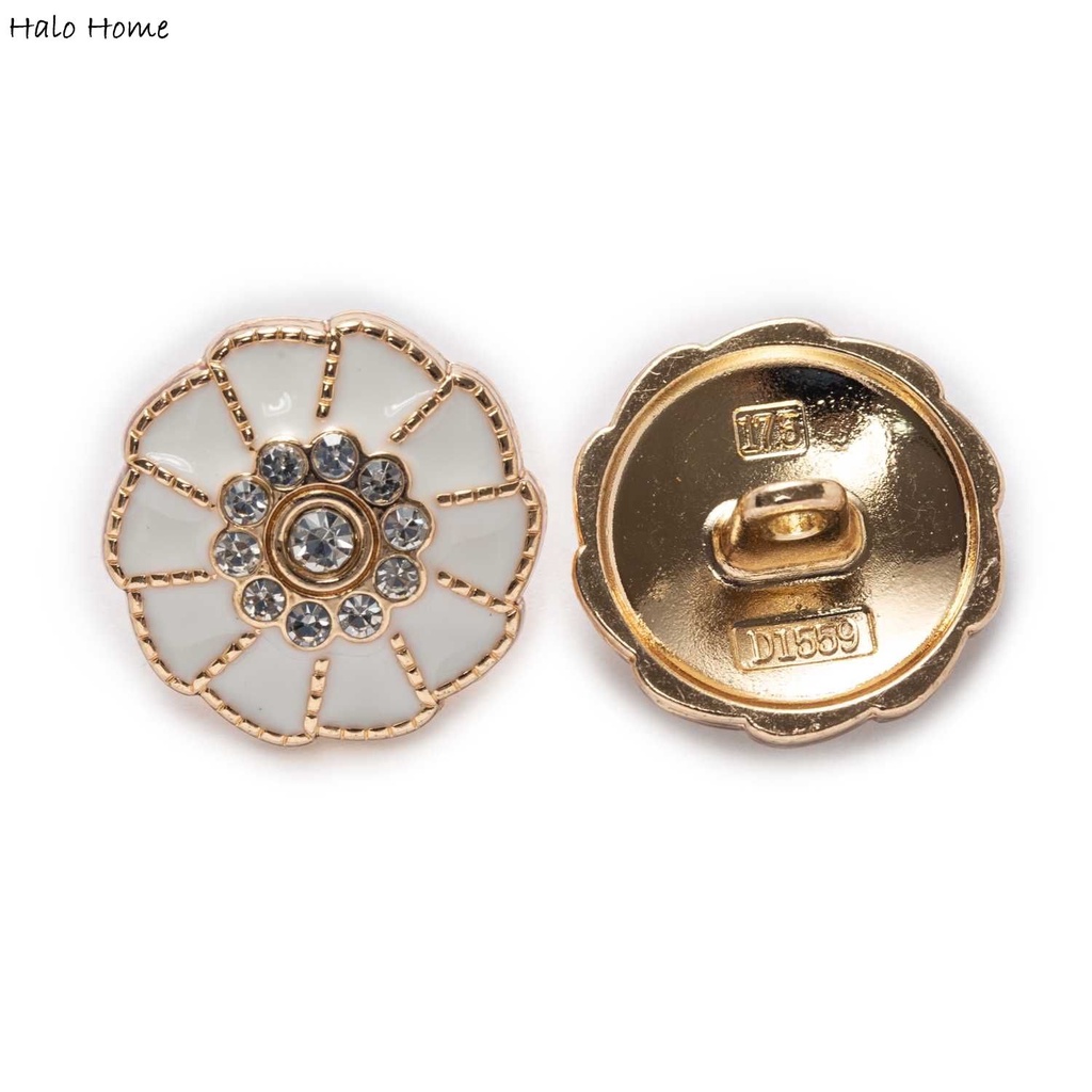 Set 5 nút áo đính đá kim cương giả 18mm