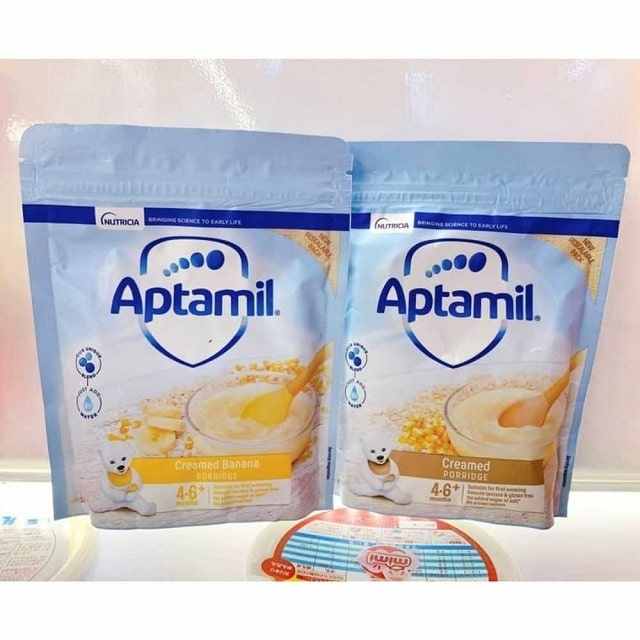 Bột Ăn Dặm Aptamil Anh Tháng Vị Gạo Sữa- Chuối- Ngô date t9/2024- t1/2025
