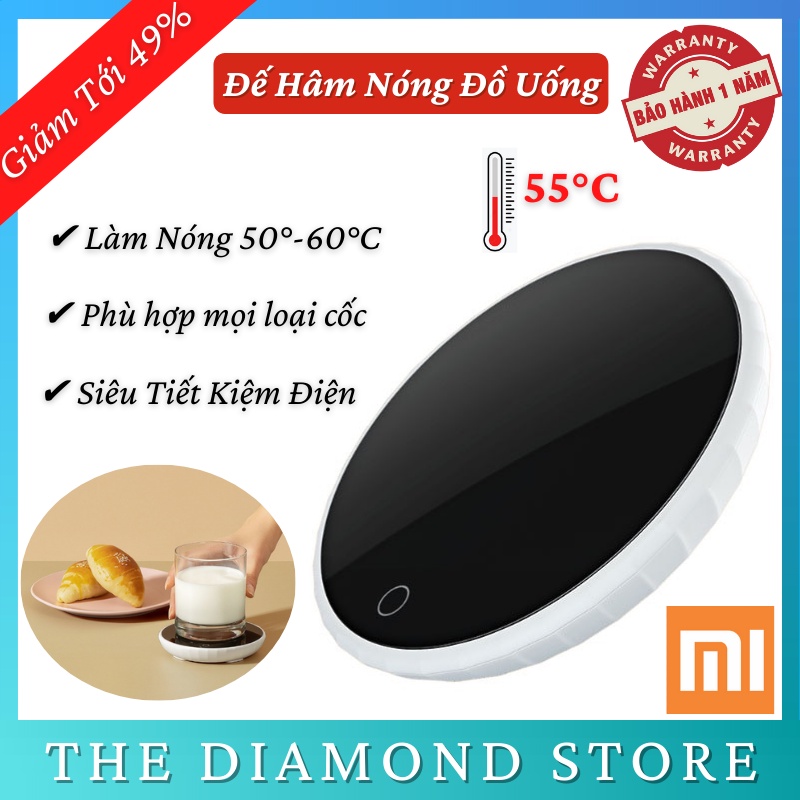 Đế Hâm Nóng Xiaomi - Máy Hâm Nóng Đồ Uống Giữ Nhiệt Ở Mức 55°C Tích Hợp Mọi Loại Cốc - Bảo Hành 12 Tháng