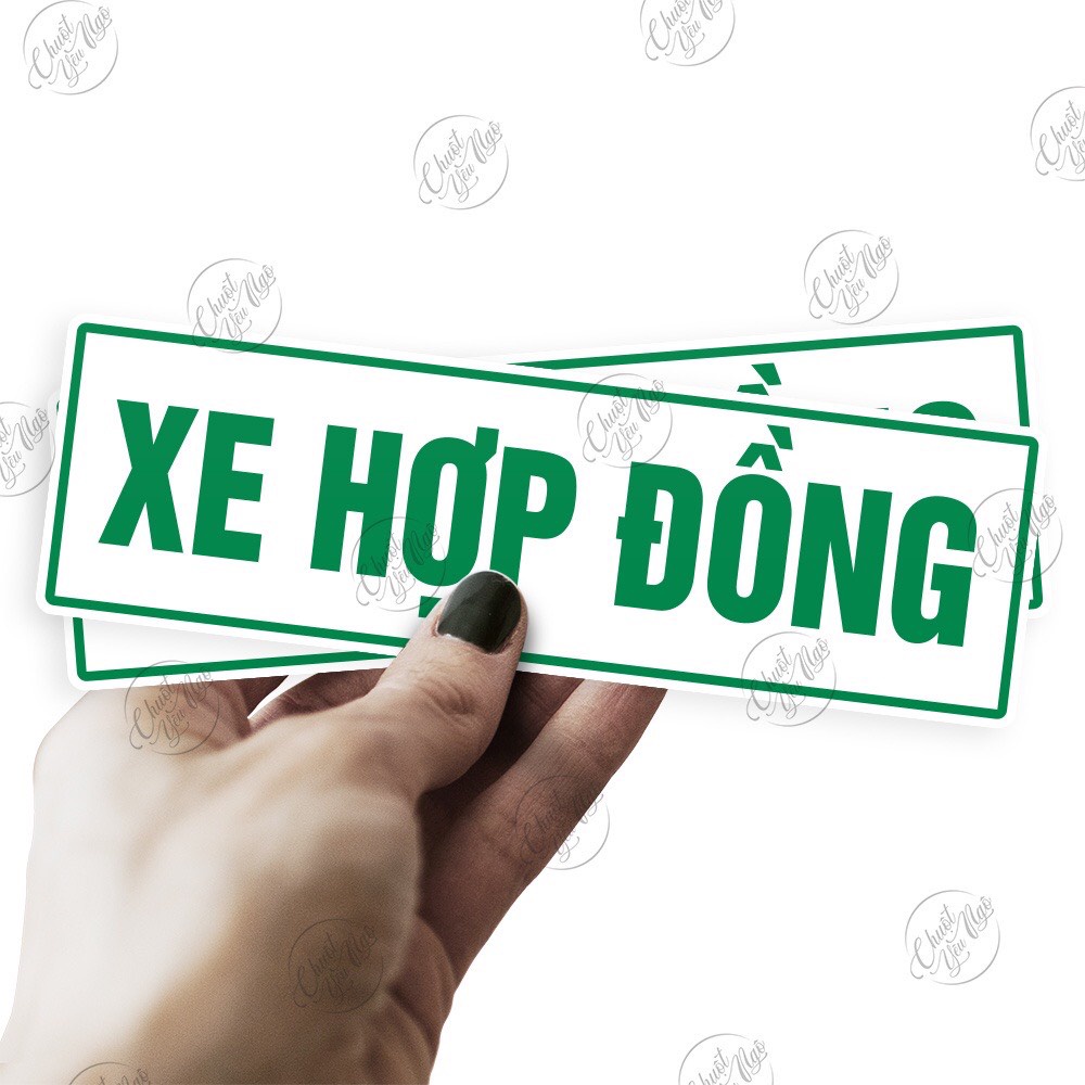 Combo 2 miếng dán Xe Hợp Đồng dán xe ô tô , decal chống nước , cáng màng kim tuyến NT 63