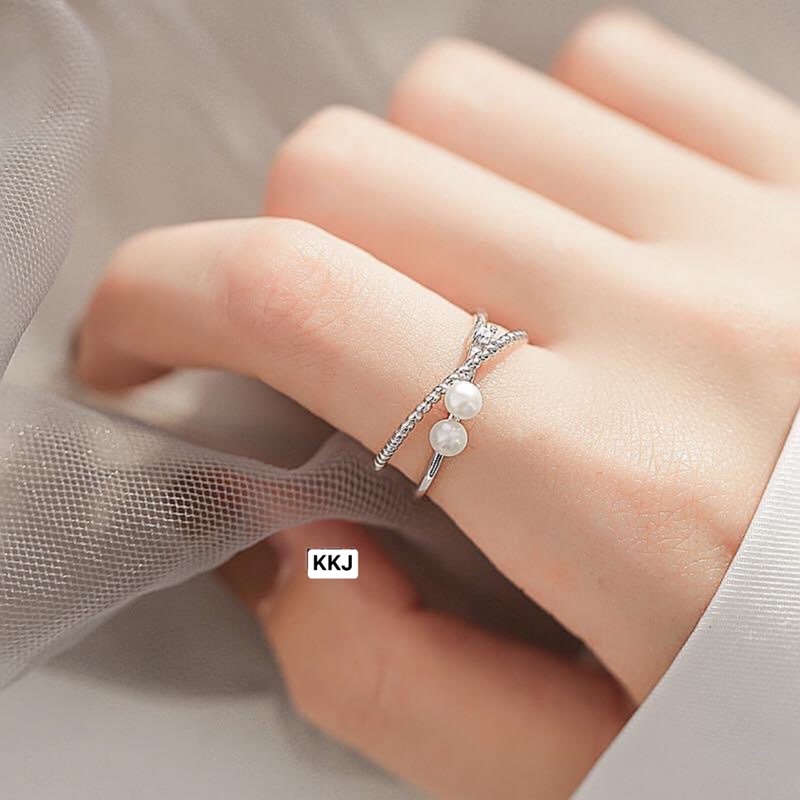 Nhẫn nữ Bạc ta giá rẻ , sáng bóng , hot - Vàng Bạc Khải Khải